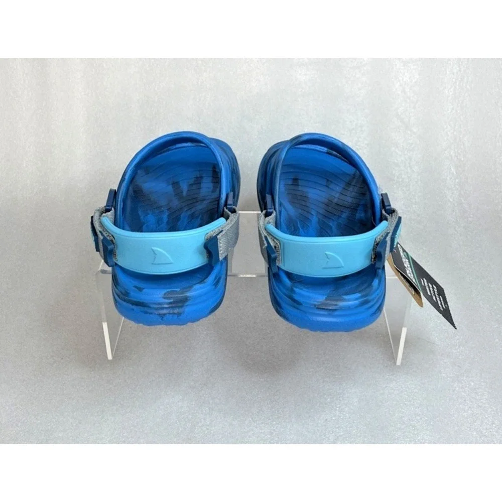 Rugged Shark Adventure Trail Blue Sandals Floatable Washable Boys Size 1 NEW